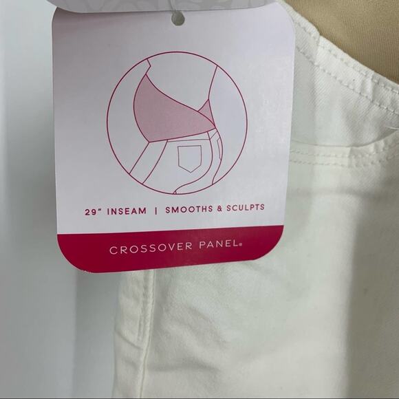 Ingrid & Isabel Maternity Crossover Panel White Skinny Pant Size 12/31 - Picture 5 of 8